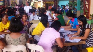 Beneficiaries from Vigan City attend the simultaneous validation activities being conducted by the DSWD in the four provinces for the inclusion of 15-18 years old for the Extended Age Coverage Programs of the Pantawid Pamilyang Pilipino Program. (Photo Credit: Aileen Bautista)