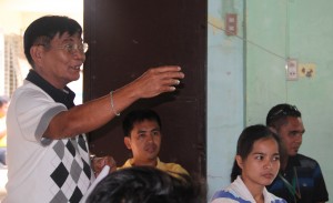 Sugpon Mayor Quiton, Sr. actively participates in one of Kalahi-CIDSS municipal activity.