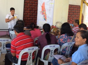 Mang Benigno, a Kalahi-CIDSS community volunteer, represents his barangay during the conduct of Criteria Setting Workshop (CSW) in Pugo.