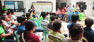 Department of Agriculture Usec. Emerson U. Palad, together with DA-RO1 Dir. Valentino C. Perdido, DSWD-FO1 Dir. Marcelo Nicomedes J. Castillo, and Piddig Mayor Eddie Guillen, answers queries during the open forum.