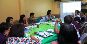 Participants of the meeting between DSWD’s Kalahi-CIDSS and NCIP staff firm up the time frame of their action plan as one of the outputs of the activity.