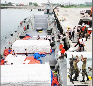 Six (6) DSWD-Central Office employees boarded the Navy ships that arrived from Mnila at the City of San Fernando Pier around 12 Noon yesterday. 