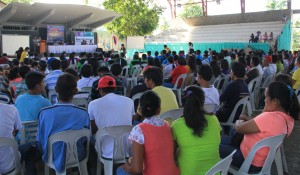 Close to three hundred Kalahi-CIDSS volunteers,  barangay officials, sectoral groups, municipal officials and employees attended Santol’s People’s Day cum Kalahi-CIDSS Municipal Talakayan.