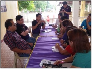 (From left to right) Municipal Mayor Alberto Guiang Jr., Regional Director Marcelo Nicomedes J. Castillo, and Deputy Regional Program Manager Orson C. Sta. Cruz answer questions raised by the media practitioners about the Kalahi-CIDSS Program during the Press Conference held last 16 February 2016 at Burgos, Pangasinan.