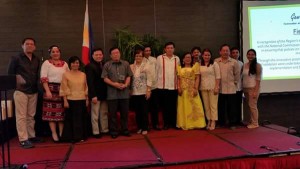 The Region 1 delegation upon receiving the Gawad Kalahi Award for Innovation and Breakthrough in CDD Management for Effective Engagement with the National Commission on Indigenous Peoples during the Regional Recognition for Innovative and Excellent Practices held at the City of Manila.